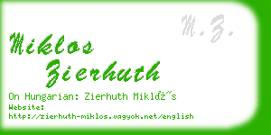 miklos zierhuth business card